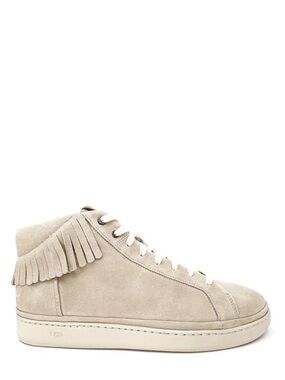 Ugg Cali Fringe Suede Hightop Sneakers Men’s Size 10.5 Beige Lace-up Brecken New